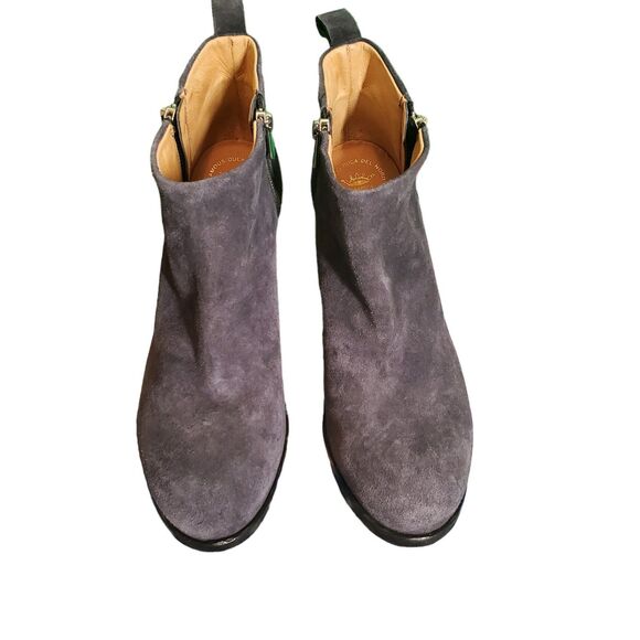 Officine Creative Suede Leather Ankle Boots Handmade Boots Navy Blue sz 37.5 - Picture 2 of 7